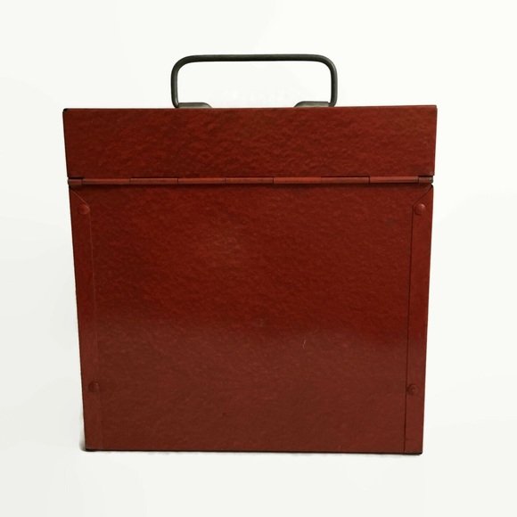🚫SOLD🚫 VTG 60s Red Metal 45RPM Records Case Box - Picture 4 of 7